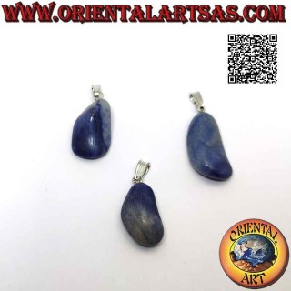 Colgante de Cuarzo Azul Natural Pulido | Hipoalergénico