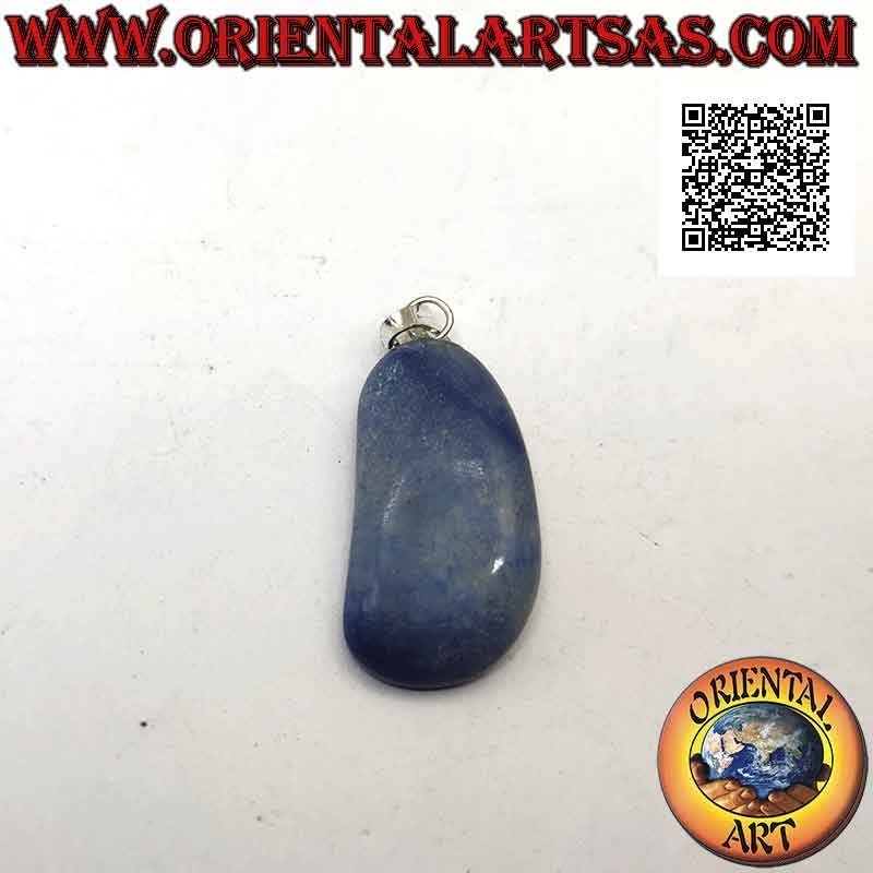 Ciondolo Quarzo Blu Naturale Burattato Anallergico | Oriental Art