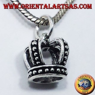 silver pendant, crown