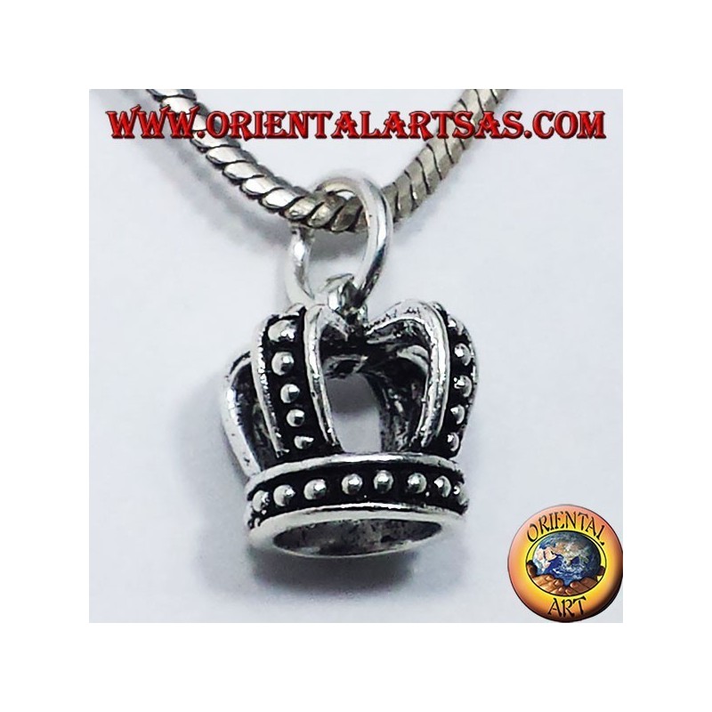 colgante de plata, corona