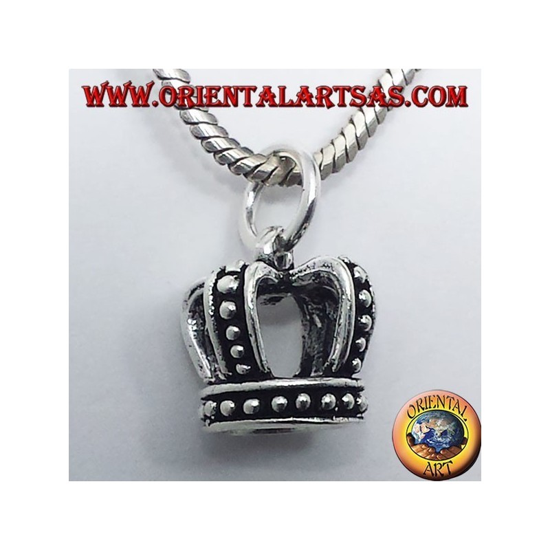 Ciondolo in argento corona
