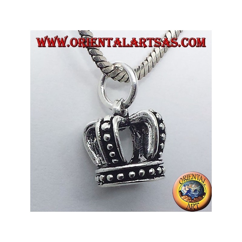 silver pendant, crown