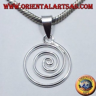 colgante espiral en plata