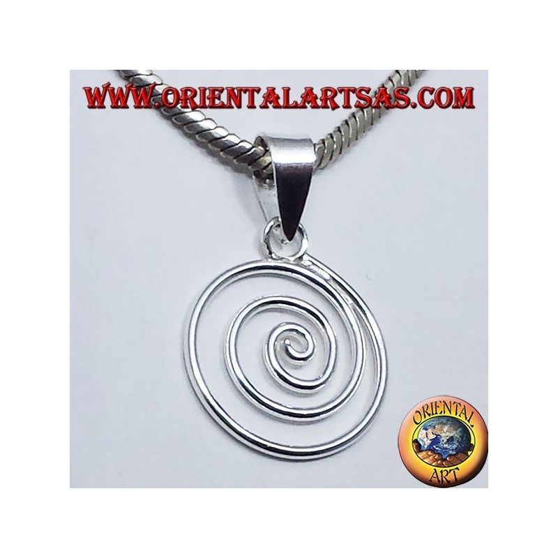 spiral pendant in silver