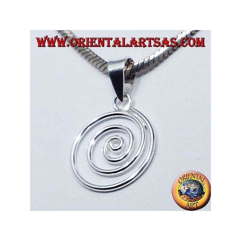 spiral pendant in silver