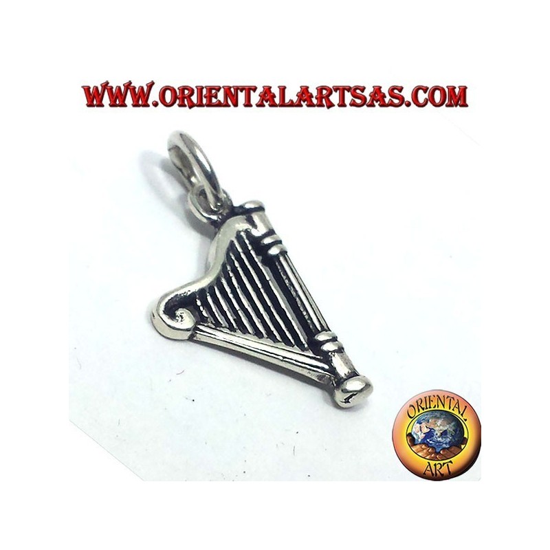 Celtic Harp pendant in silver