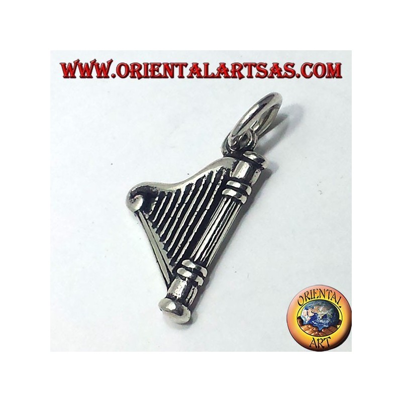 Celtic Harp pendant in silver