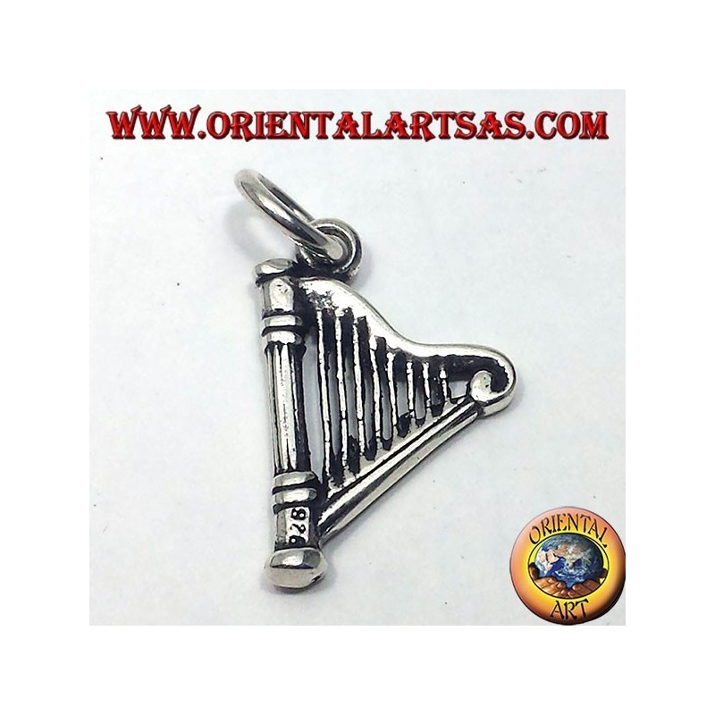 Celtic Harp pendentif en argent
