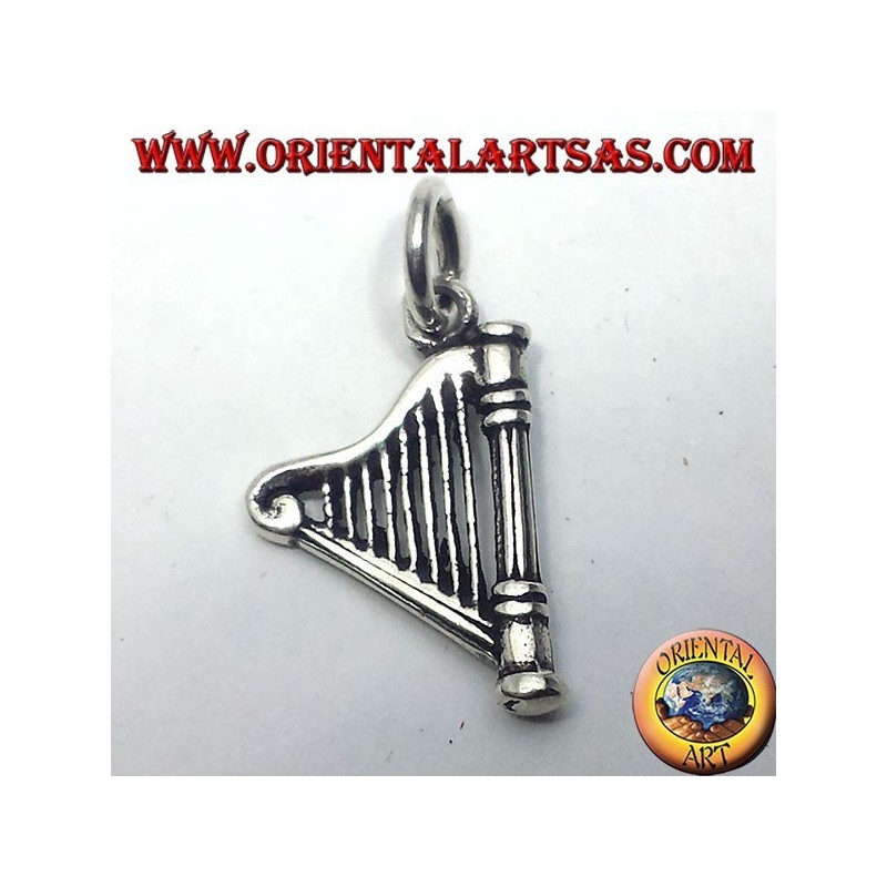 Celtic Harp pendant in silver
