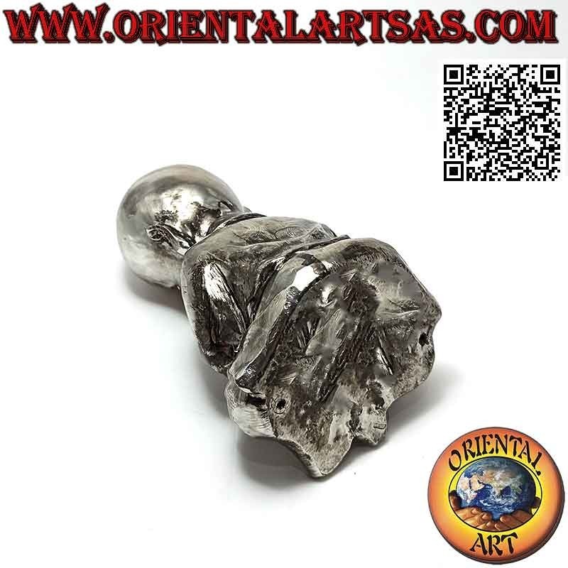 Escultura de resina de un alumno budista rezando (pequeña)