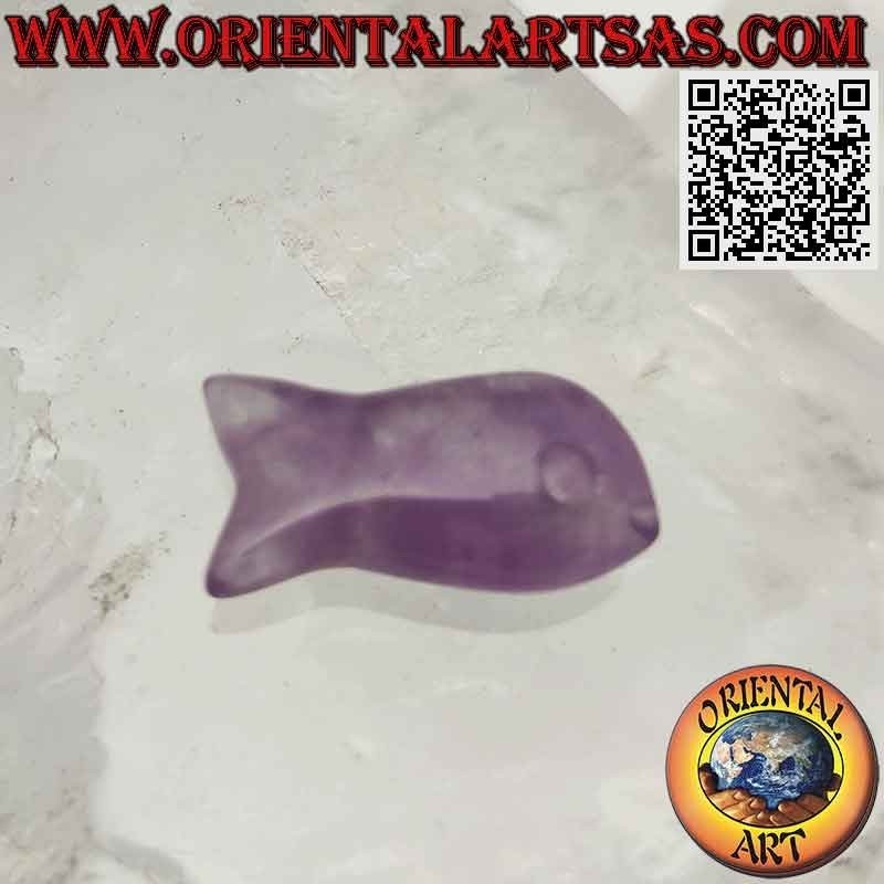 Lucky Amethyst Fish Pendant | Oriental Art