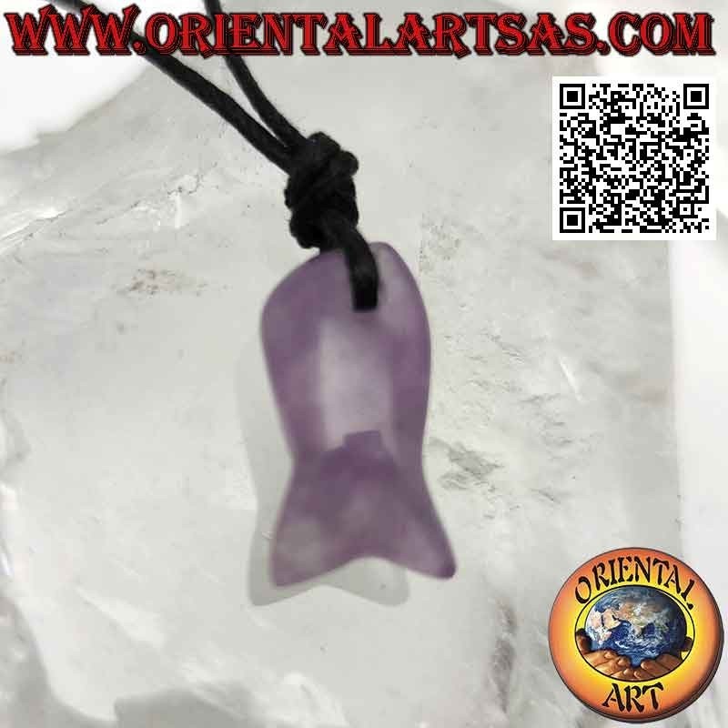 Lucky Amethyst Fish Pendant | Oriental Art