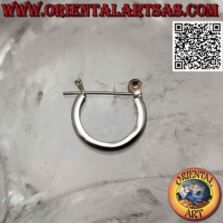Orecchini in argento, cerchi lisci in stile pirata da 2 x 14 mm (leva)