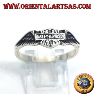 Bague en argent Harley Davidson avec des ailes