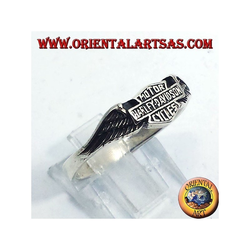 Anello in argento Harley Davidson con ali