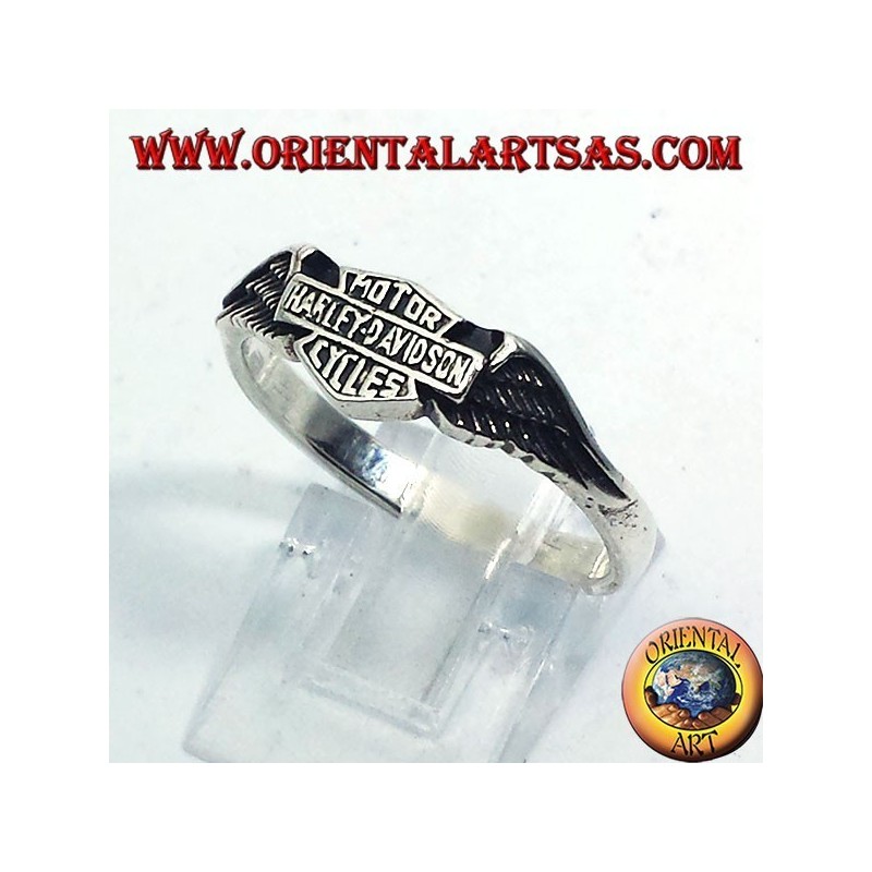  Anello in argento Harley Davidson con ali