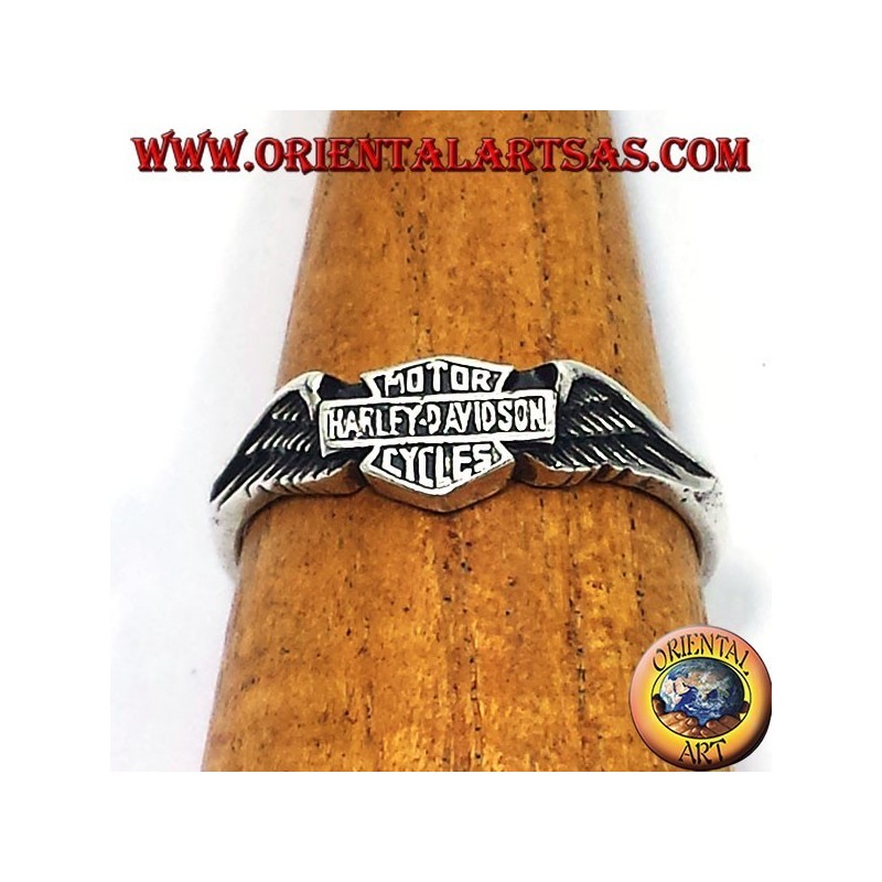 Anello in argento Harley Davidson con ali