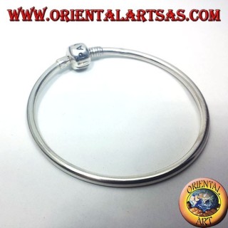 bracelet en argent rigide pour charmes
