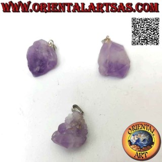 Colgante Amatista Natural Bruta | Metal Hipoalergénico