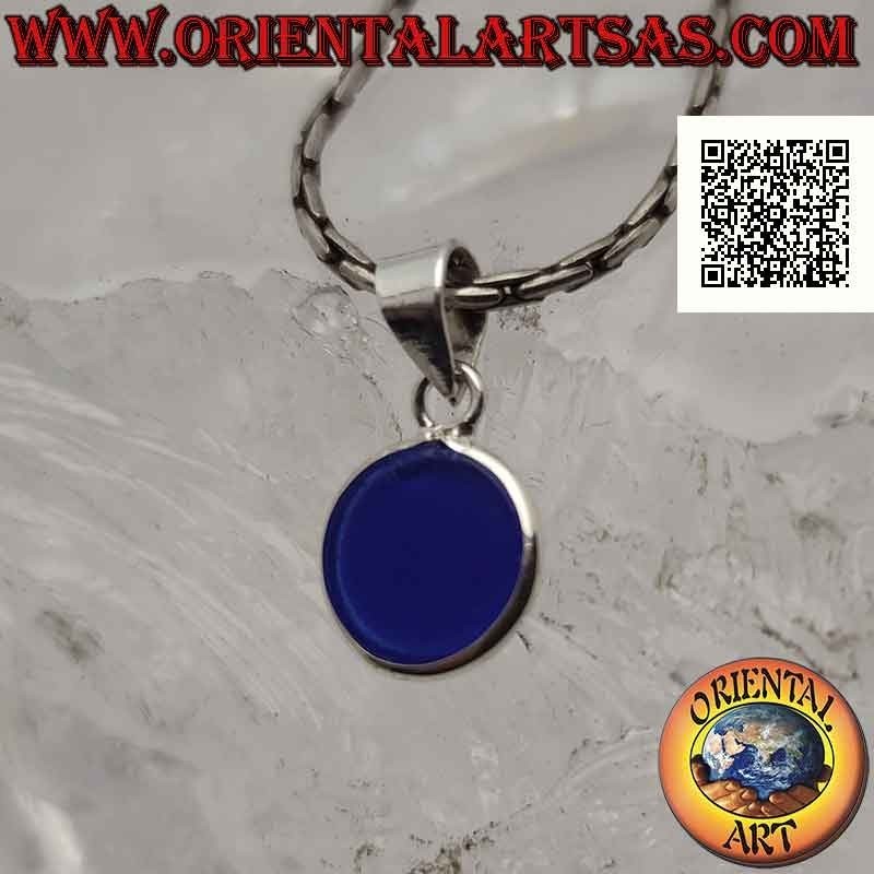 Ciondolo in argento, l'occhio di Allah (amuleto contro il malocchio e la sfortuna) 9 mm Ø