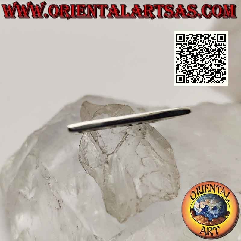 Anillo de plata triturado y sobresaliente con onda perforada