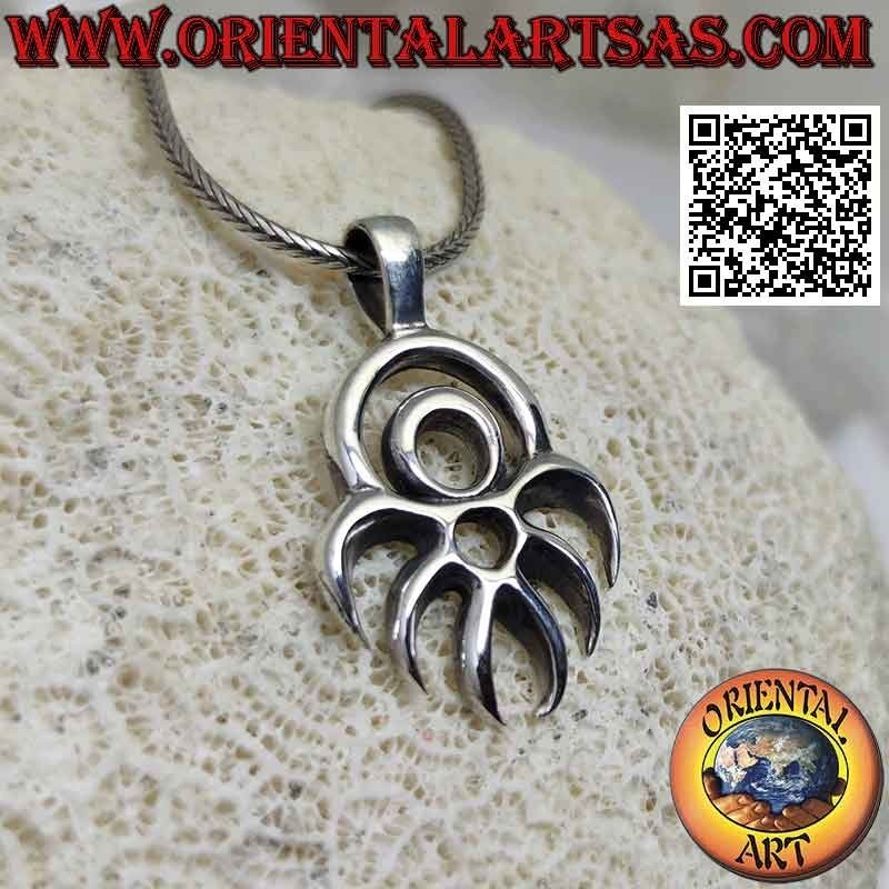 Silberanhänger Maori-Symbol des Verteidigungsschutzes