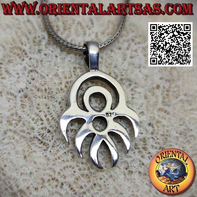 Colgante de plata símbolo maorí de protección de defensa