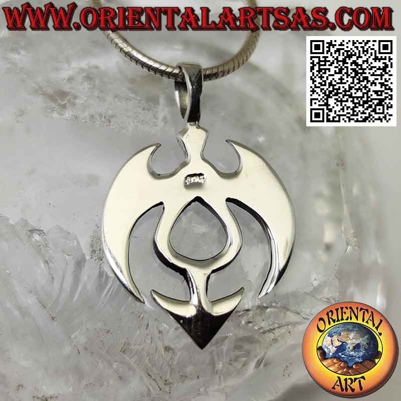 Silver pendant, tribal coat of arms of the Maori tribes