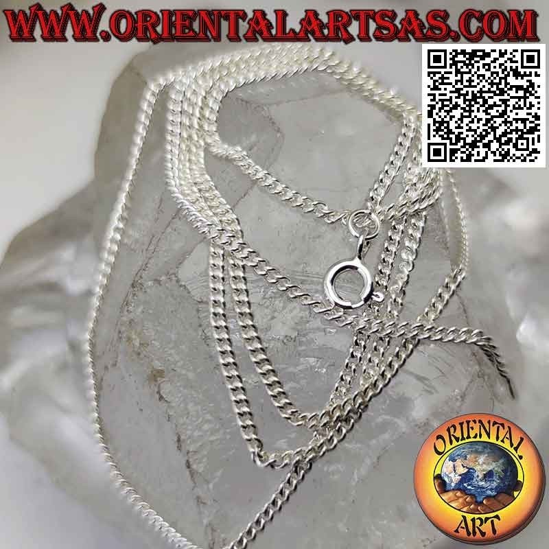 Halskette aus 925 ‰ Silber, mit Groumette-Kette