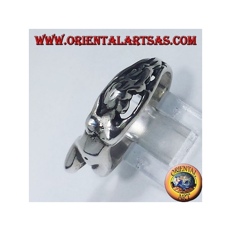 Anello in argento  corpo di donna 