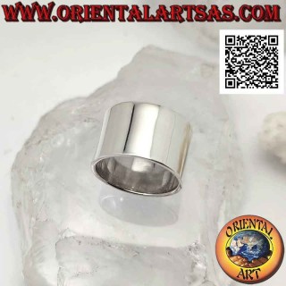 Anello in argento a fascia liscia piatta (14 mm.)