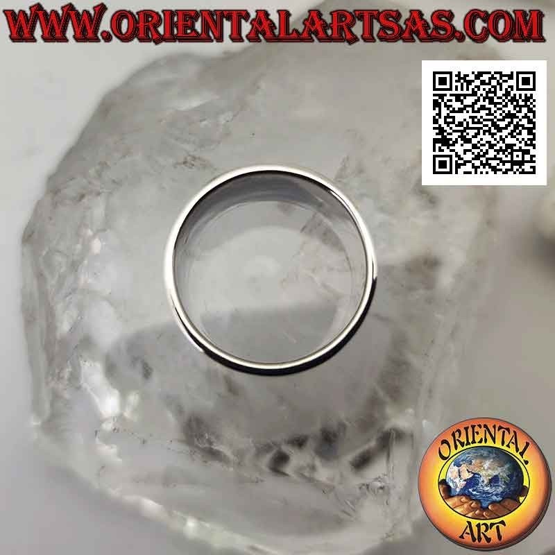 Silver ring with flat smooth band (14 mm.)