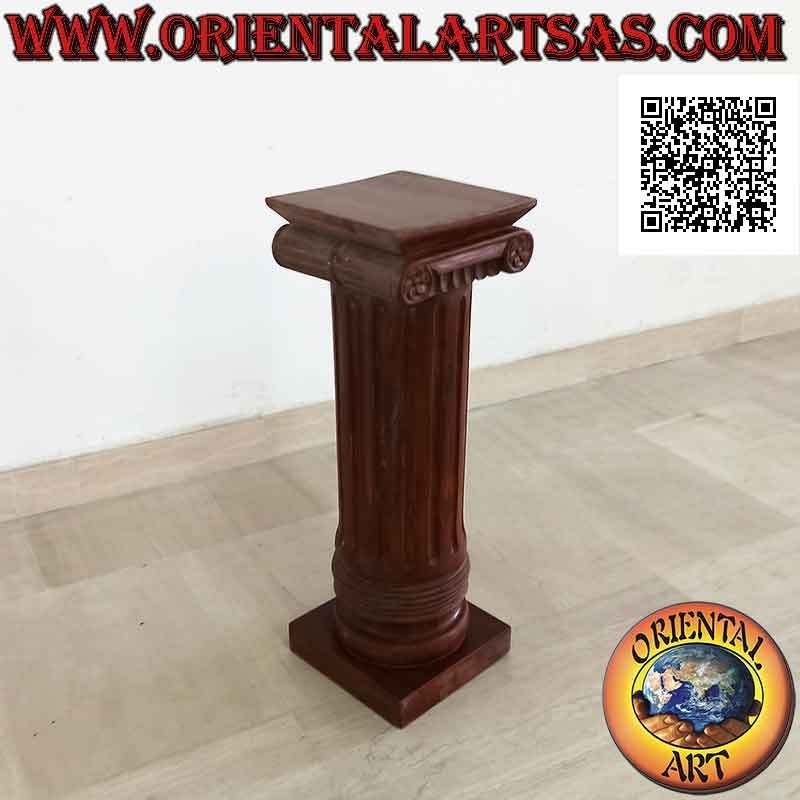 Columna (backsplash) con capitel en estilo imperial en madera de teca (60 cm)