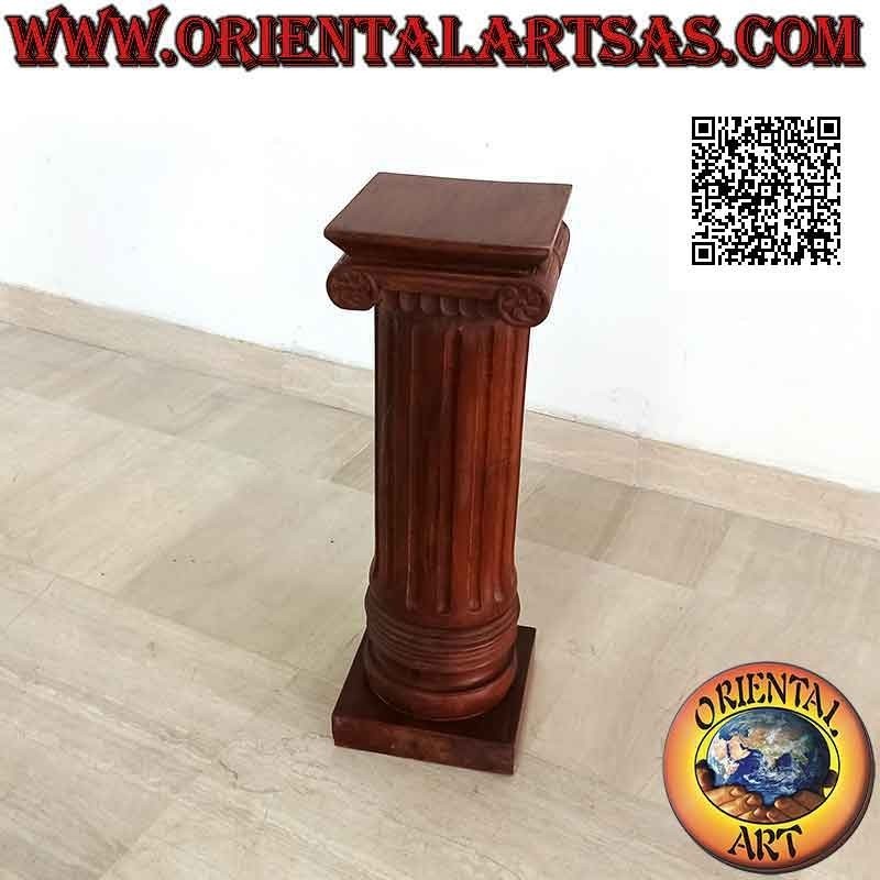 Columna (backsplash) con capitel en estilo imperial en madera de teca (60 cm)