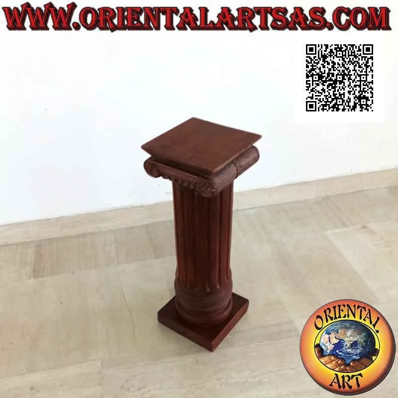 Column (backsplash) with capital in imperial style in teak wood (60 cm)