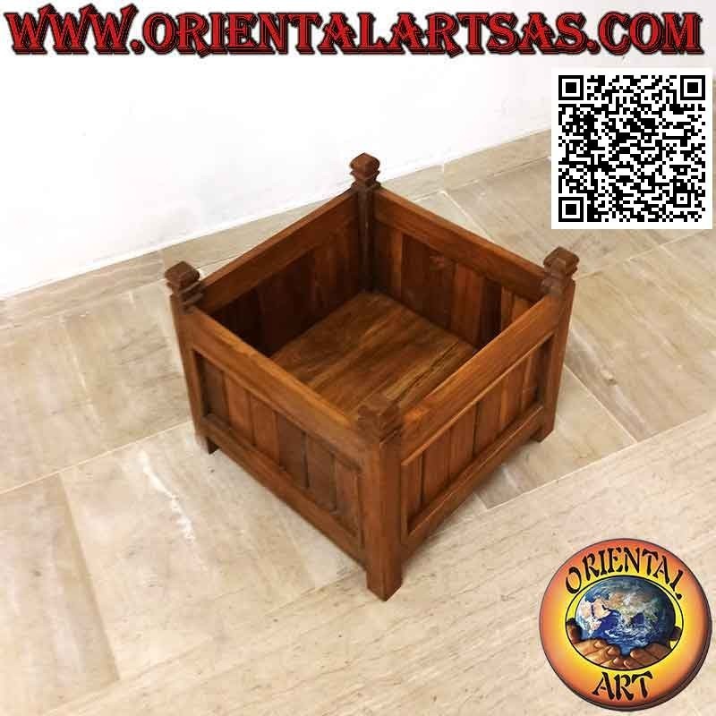 Portavaso / fioriera a letto rialzato in legno di teak
