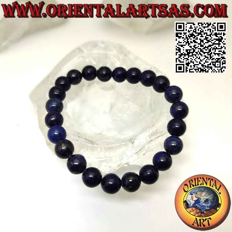 Pulsera Lapislázuli Natural 8mm Elástica