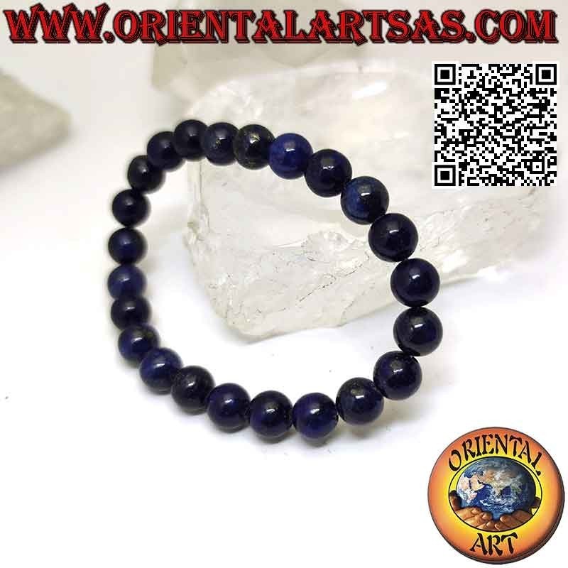 8mm Natural Lapis Lazuli Stretch Bracelet