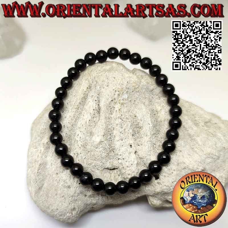 6mm Natural Black Tourmaline Protection Bracelet