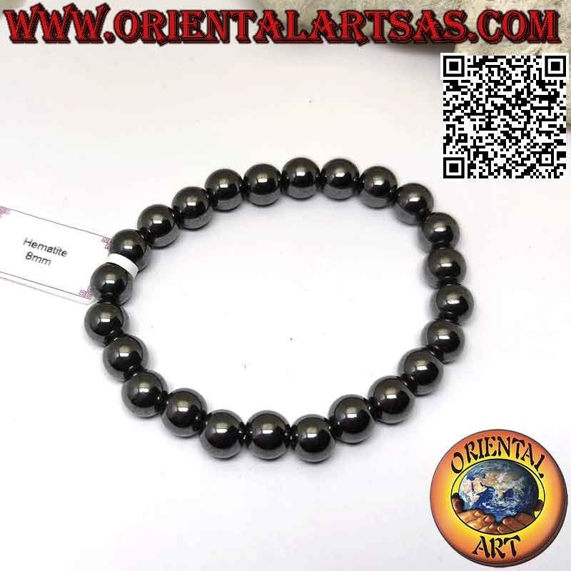Bracciali Sfere Ematite Naturale 4-6-8mm Elastici