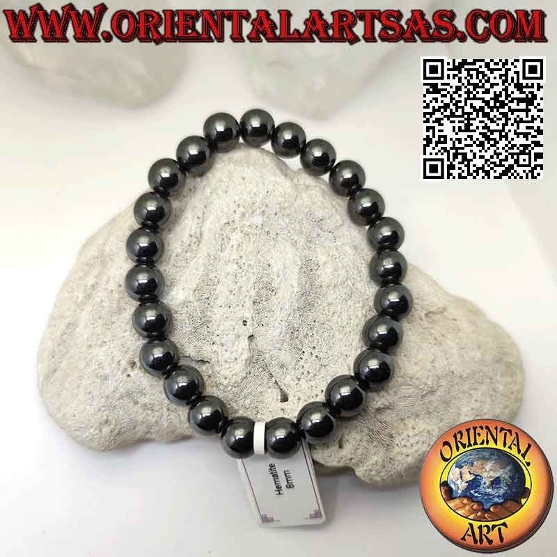 Bracelet Hématite Naturelle 4, 6, 8mm Élastique