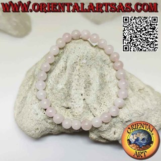 Rosenquarz Armband 6mm | Elastisch | Naturstein