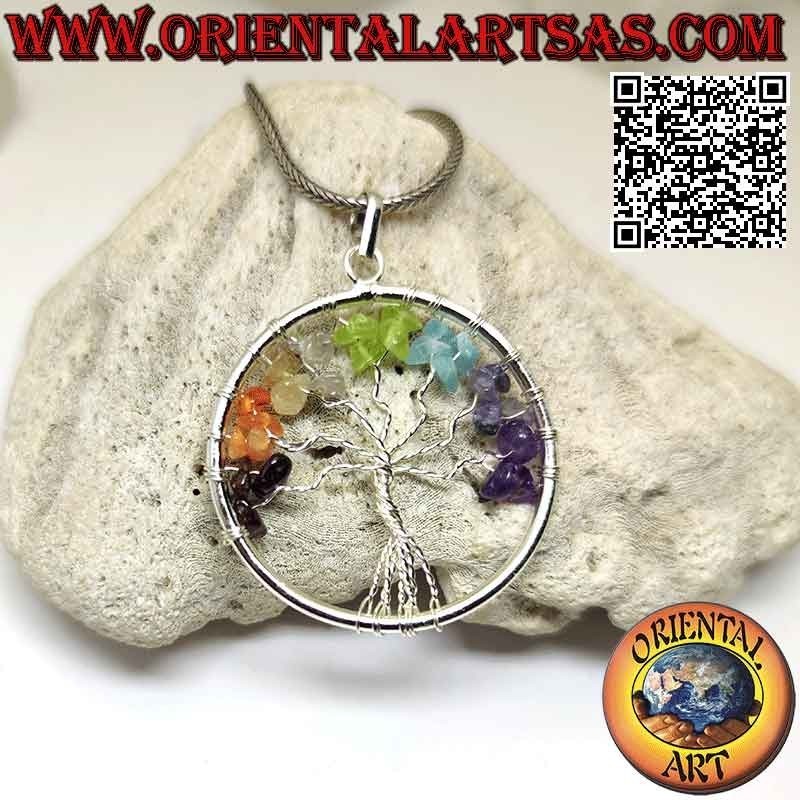 Ciondolo 7 Chakra Albero della Vita Anallergico | Oriental Art