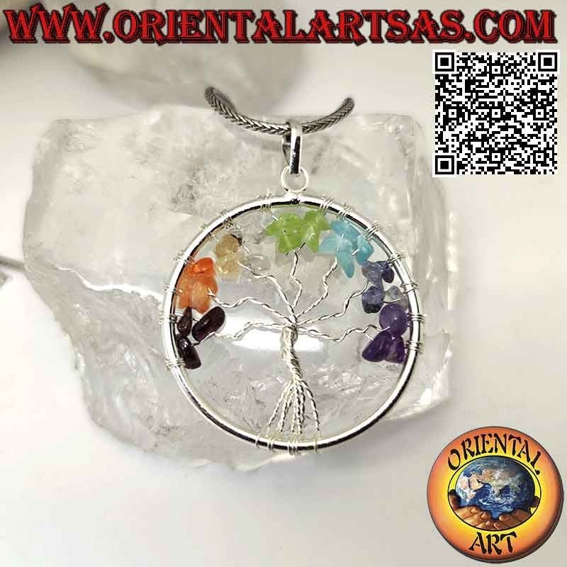 Pendentif Arbre de Vie 7 Chakras | Bijou Énergétique Anallergique