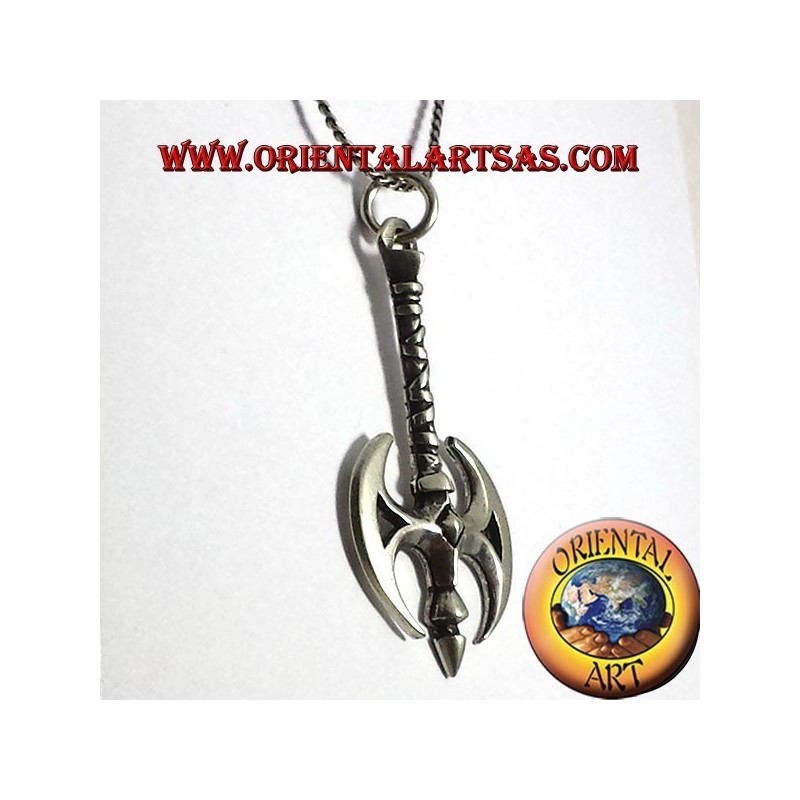 Axt Anhänger mit Celtic Dragon Silber