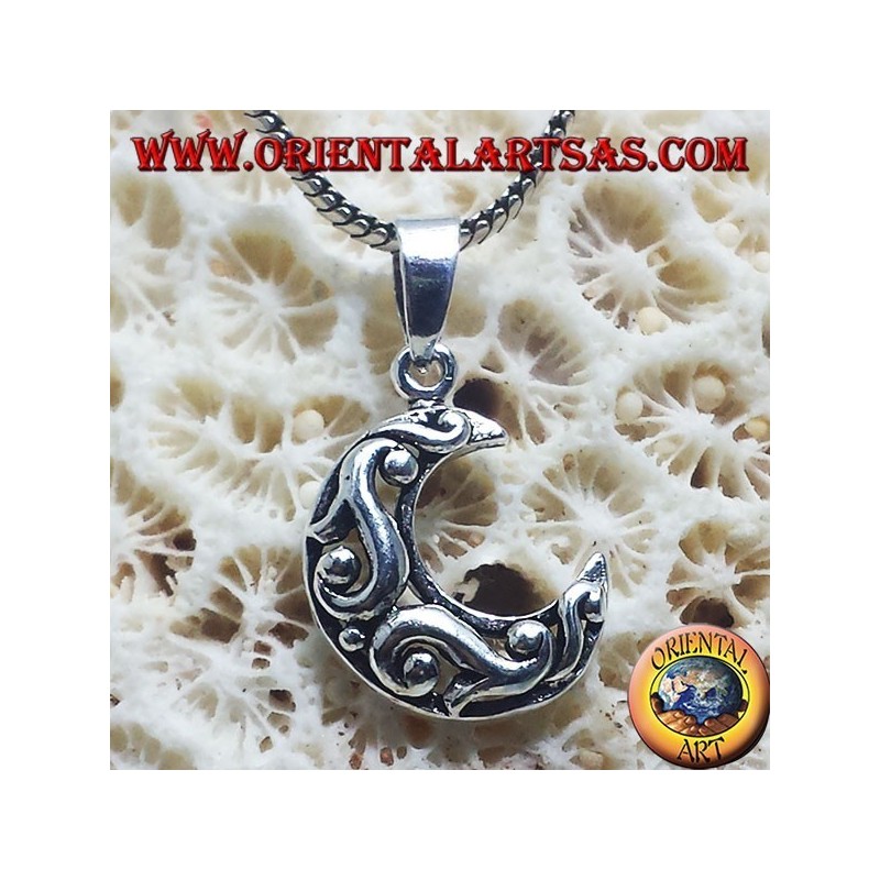 Silber Anhänger, Celtic Mond