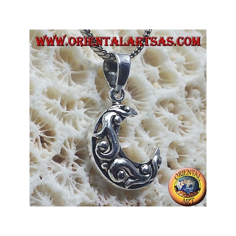 silver pendant, Celtic Moon