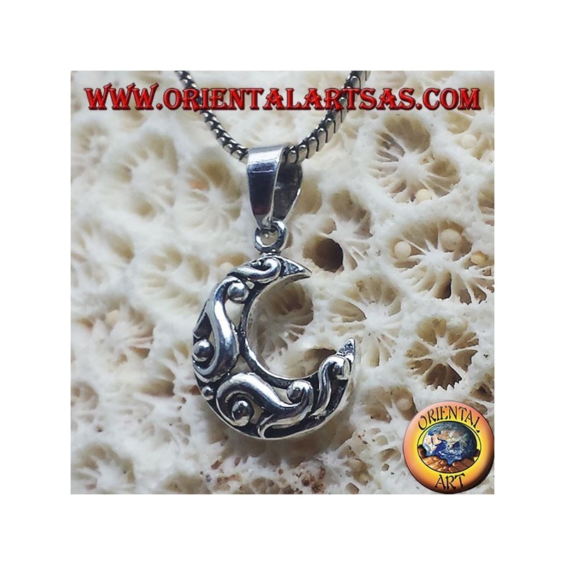 silver pendant, Celtic Moon