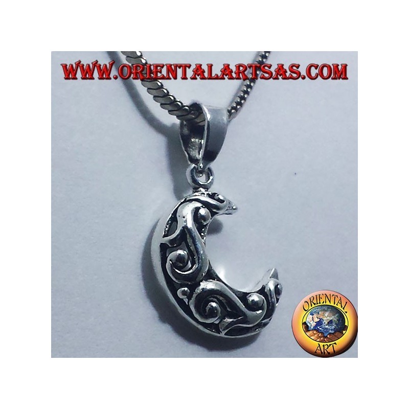 silver pendant, Celtic Moon
