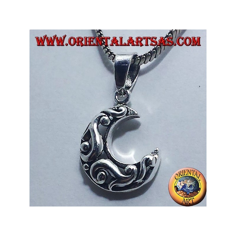 silver pendant, Celtic Moon